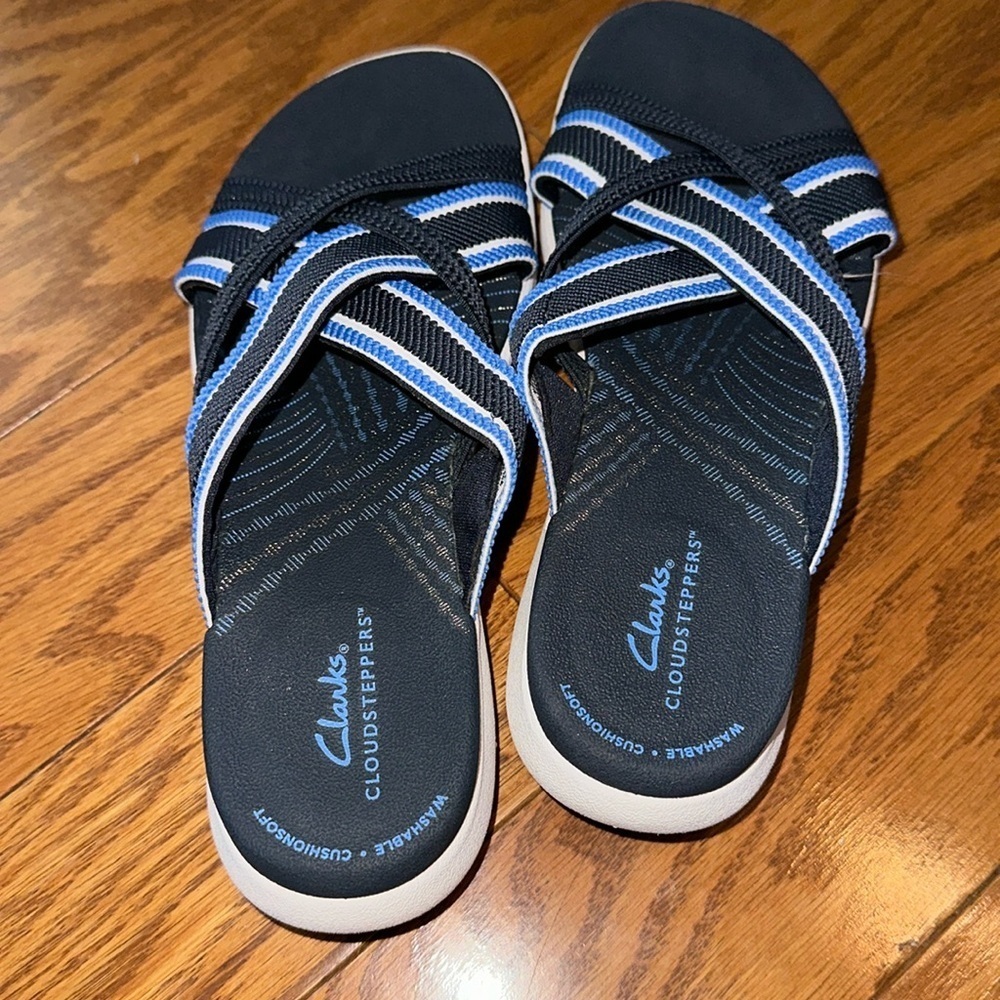 Clarks Cloud Steppers Mira Isle Sport Slide Comfort Sandals US 5